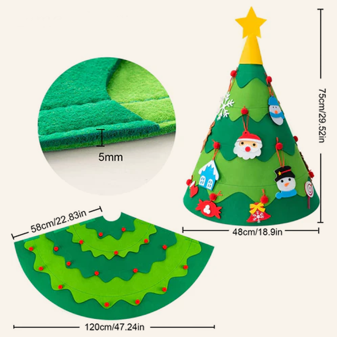 Montessori 3D Felt Christmas Tree