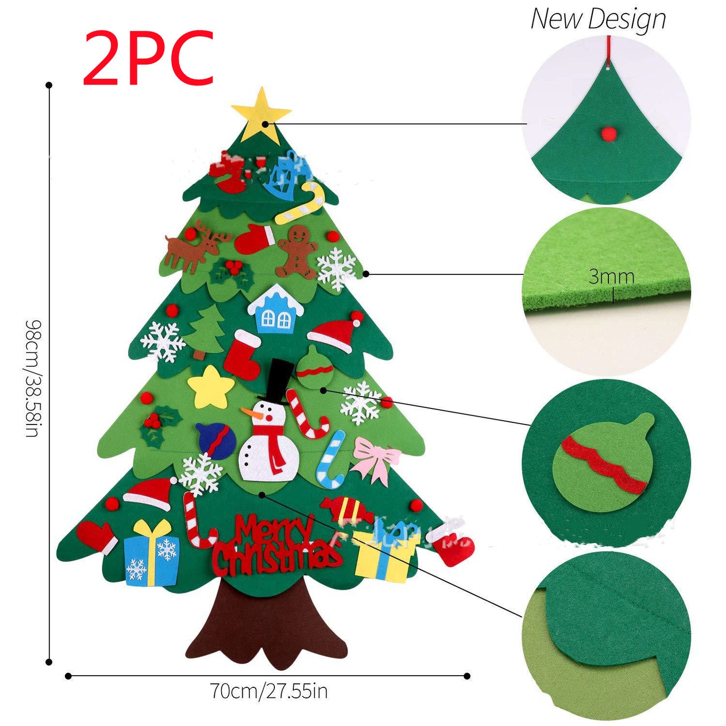 Montessori Felt Christmas Tree