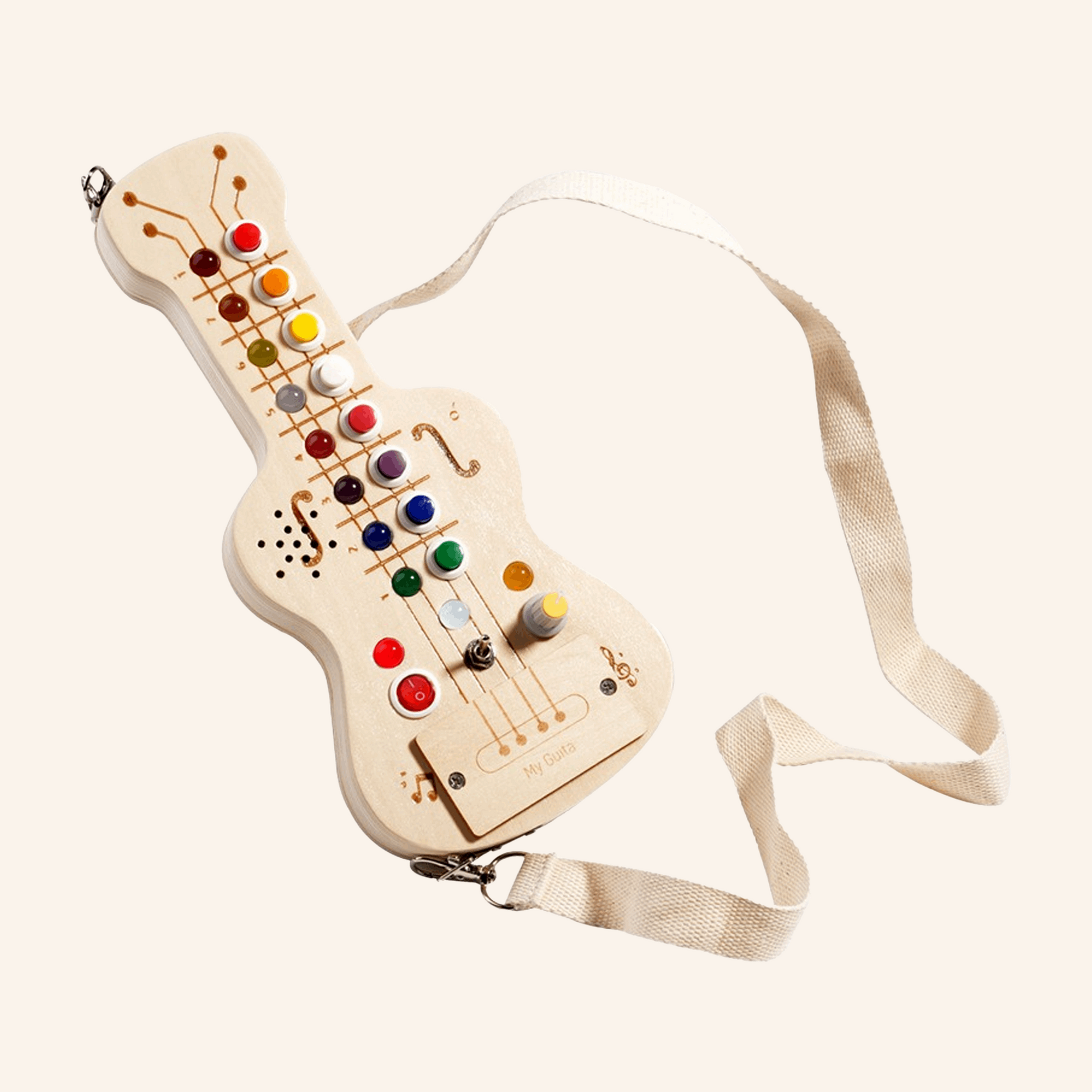 Montessori Wooden Guitar Busy Board