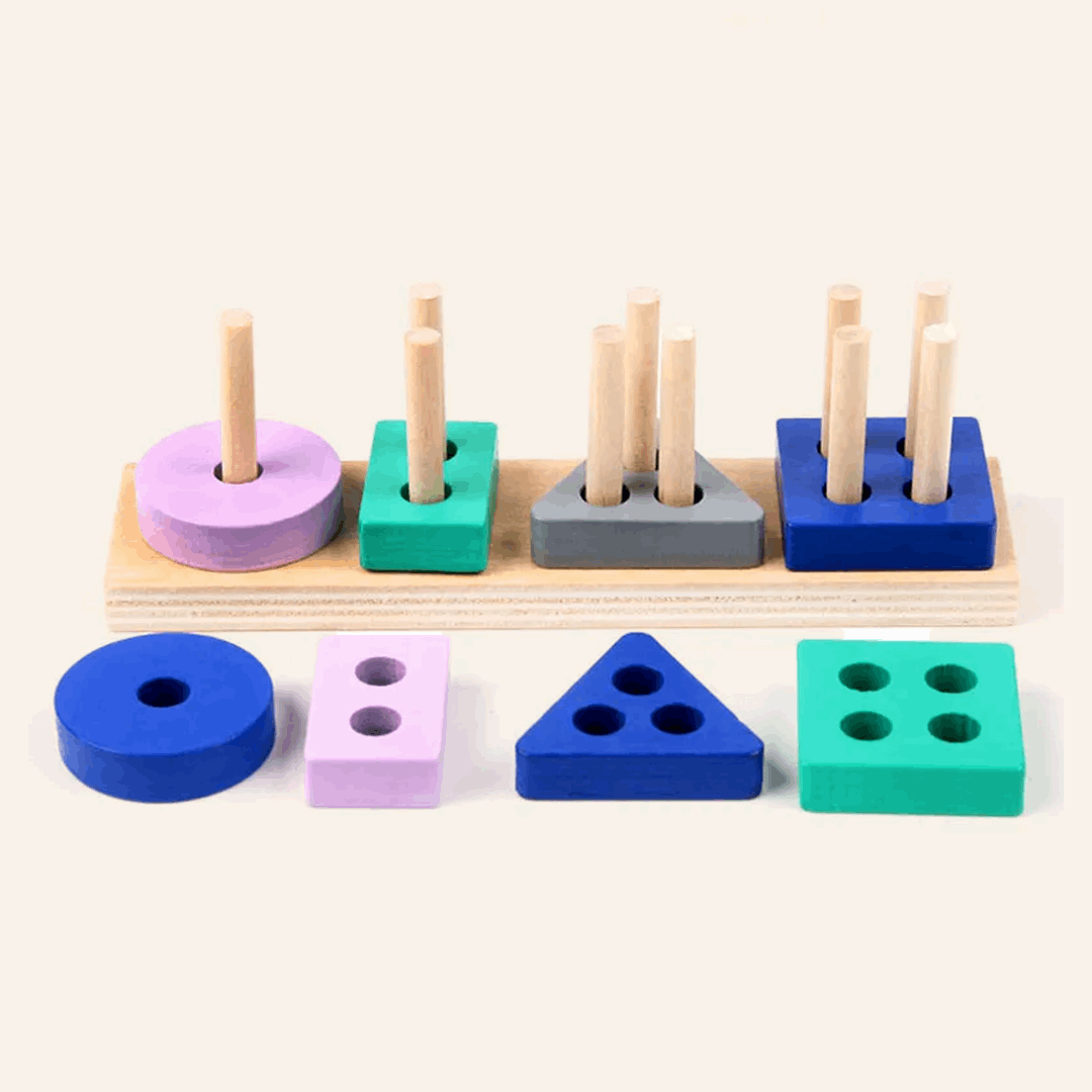 Wooden Montessori Toy Building Blocks