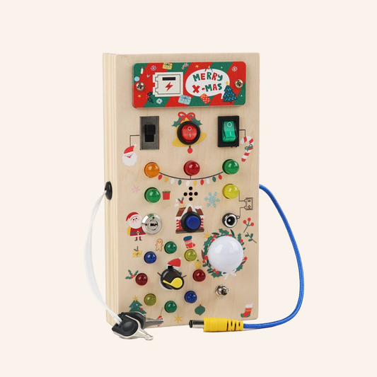 Children's Wooden Busy Board Switch Lights Circuit