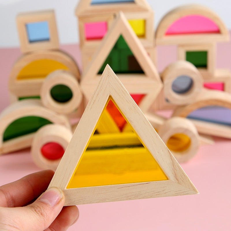 Montessori Colorful Wooden Blocks - Tink&Toys